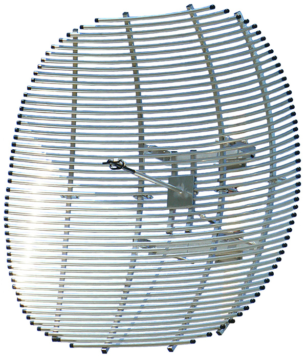 Microwave link STL grid-pack, aluminium, 1400-1550 MHz, 100W, N-type female, 7.6° beamwidth, 26.3 dBi – 1.8m