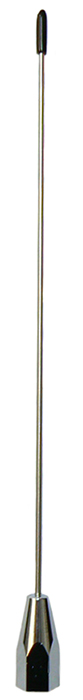 UHF tapered whip, 304 stainless steel, 300-400MHz, field trim, 5/16″-26 TPI thread, 50W, 2.1dBi – 350mm