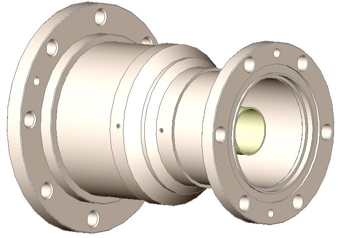 4-1/2″ EIA flange to 3-1/8″ flange straight adaptor, includes bolts/O-rings